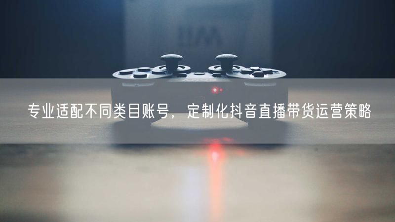 专业适配不同类目账号，定制化抖音直播带货运营策略