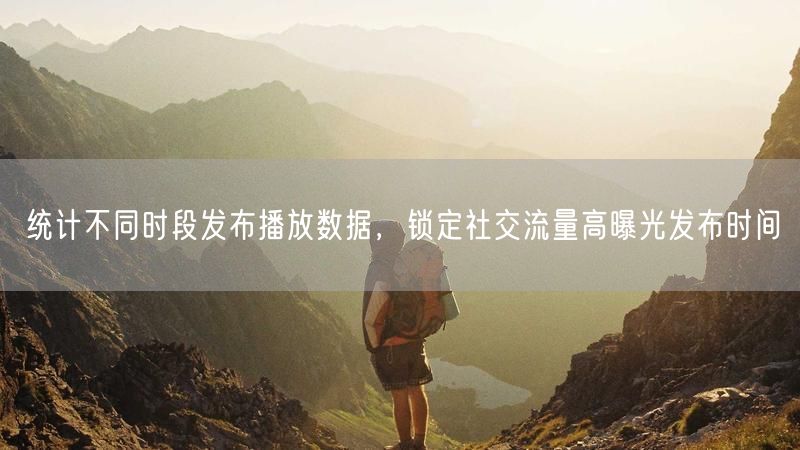 统计不同时段发布播放数据，锁定社交流量高曝光发布时间