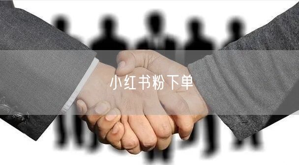 小红书粉下单