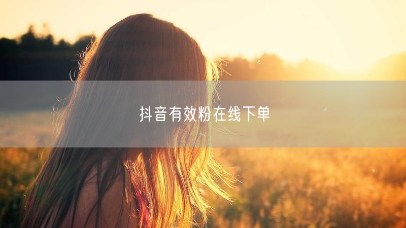 抖音有效粉在线下单