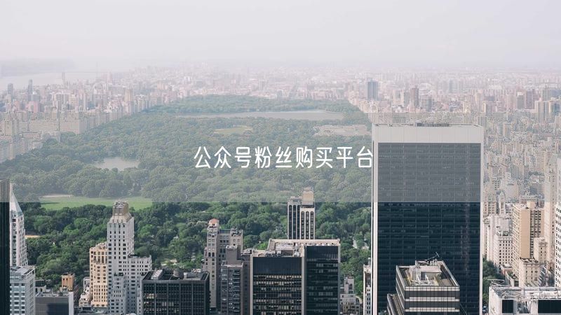 公众号粉丝购买平台