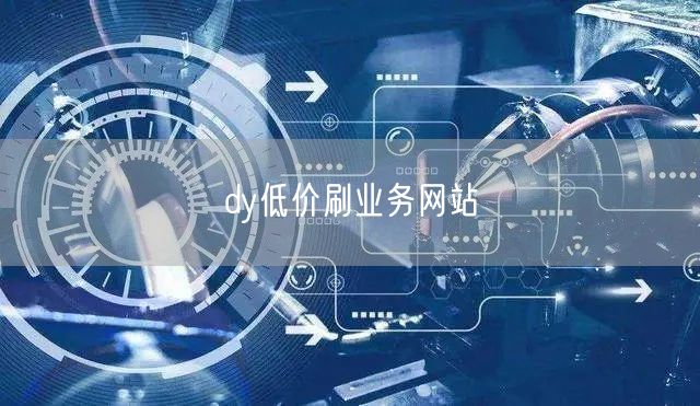 dy低价刷业务网站