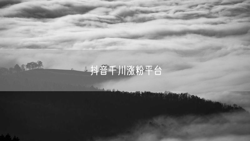 抖音千川涨粉平台