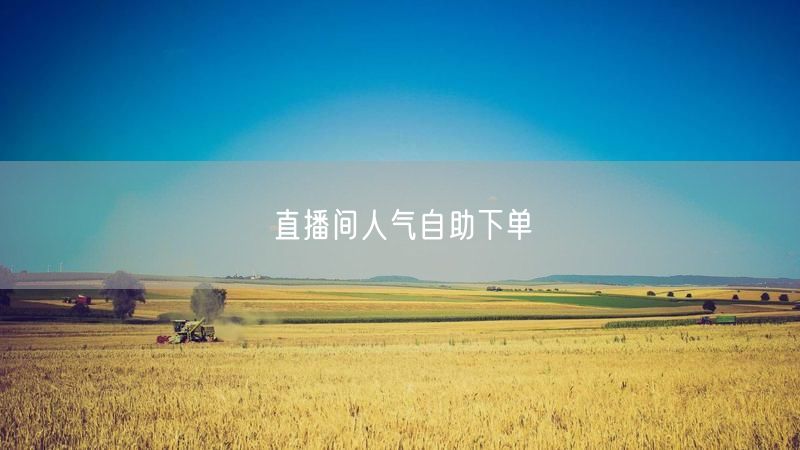 直播间人气自助下单