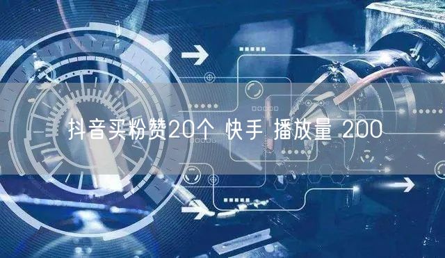 抖音买粉赞20个 快手 播放量 200