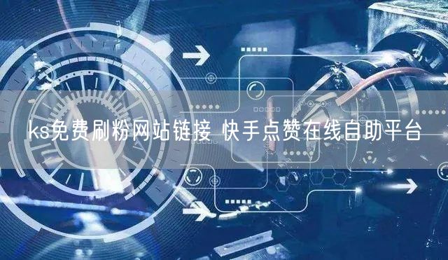 ks免费刷粉网站链接 快手点赞在线自助平台