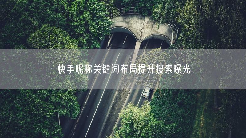 快手昵称关键词布局提升搜索曝光