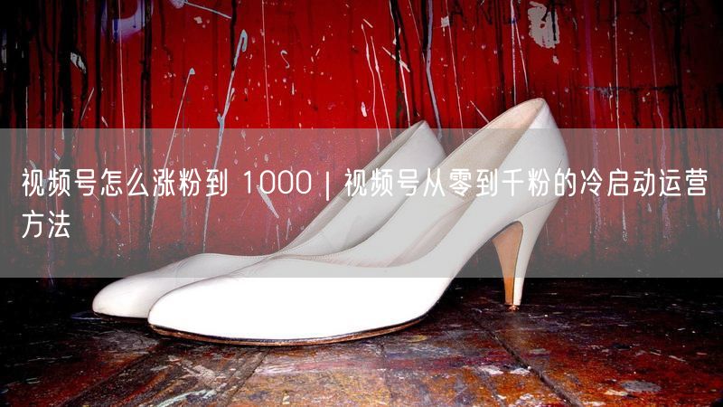 视频号怎么涨粉到 1000｜视频号从零到千粉的冷启动运营方法